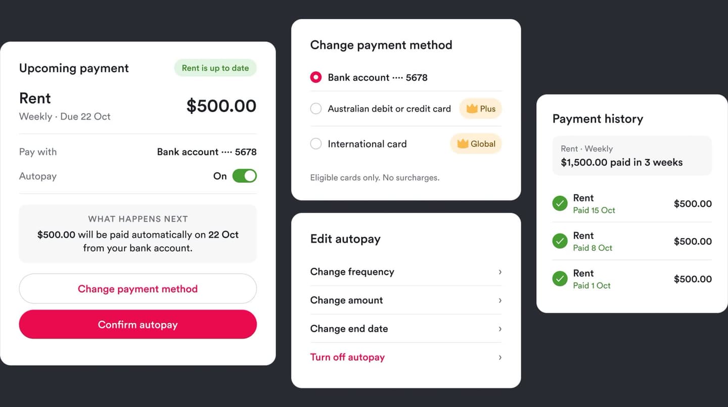 Automated payments and payment options in the Ailo app