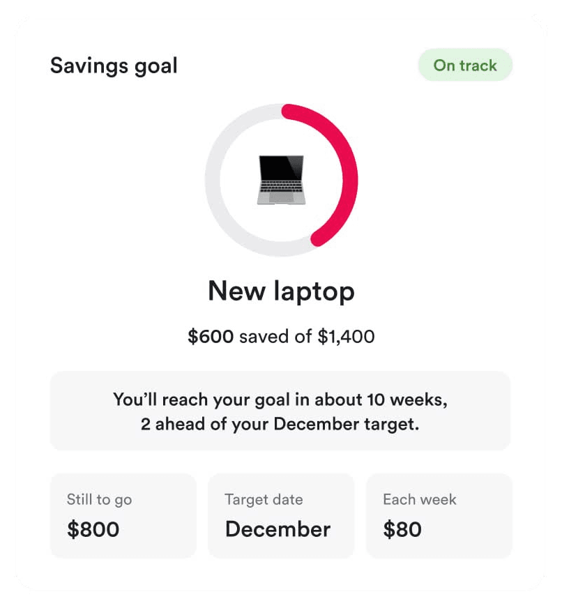 Savings goal and planning in the Ailo app