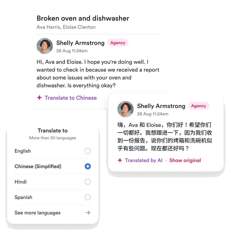 AI translation in the Ailo app