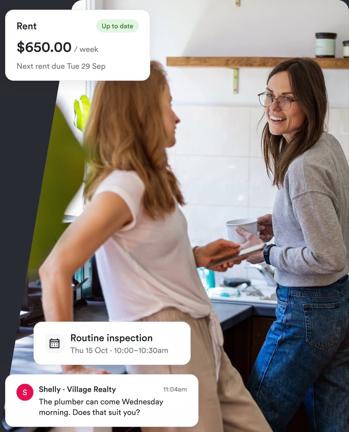 Renter using Ailo on their phone
